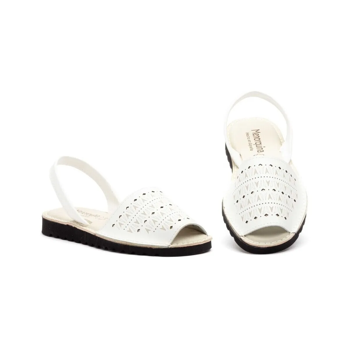Avarcas Acolchadas de piel blanca by