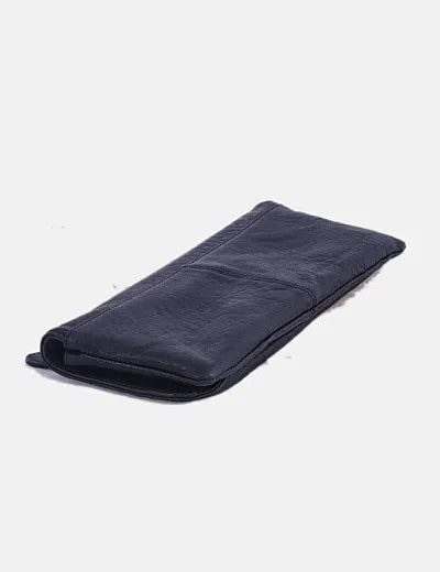 BCBGMAXAZRIA Bolso de mano cuero negro con tachas