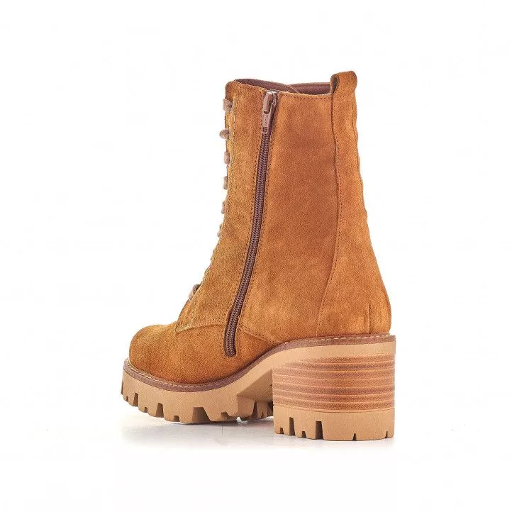 Botines tacón Redlove leyna marrones de serraje