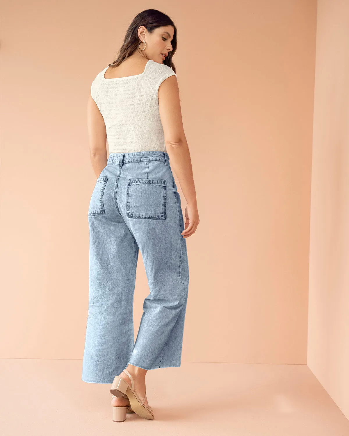 Camiseta ajustada con cuello en V