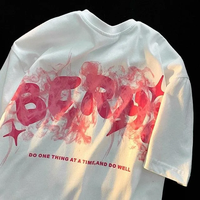Camiseta con Estampado Difuminado