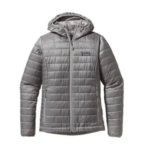 Chaquetas de la Patagonia Nano Puff con capucha (Feather Grey) Mujer