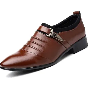 Hombres Slip de boda en mocasines Zapatos formales Trabajo de oficina Piel sintética Puntiagudos Zapatos de punta
