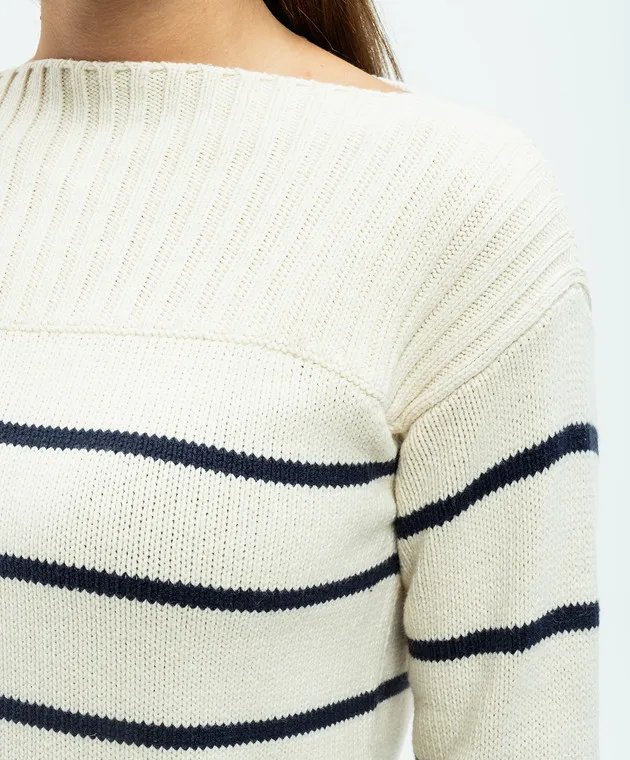 Max Mara Weekend AUSONIA beige striped sweater