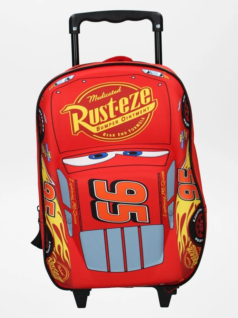 MOCHILA CON RUEDAS 'CARS'  ROJO