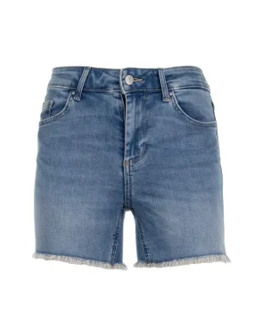ONLY - Pantalón corto azul denim OnlBlush Raw Mujer