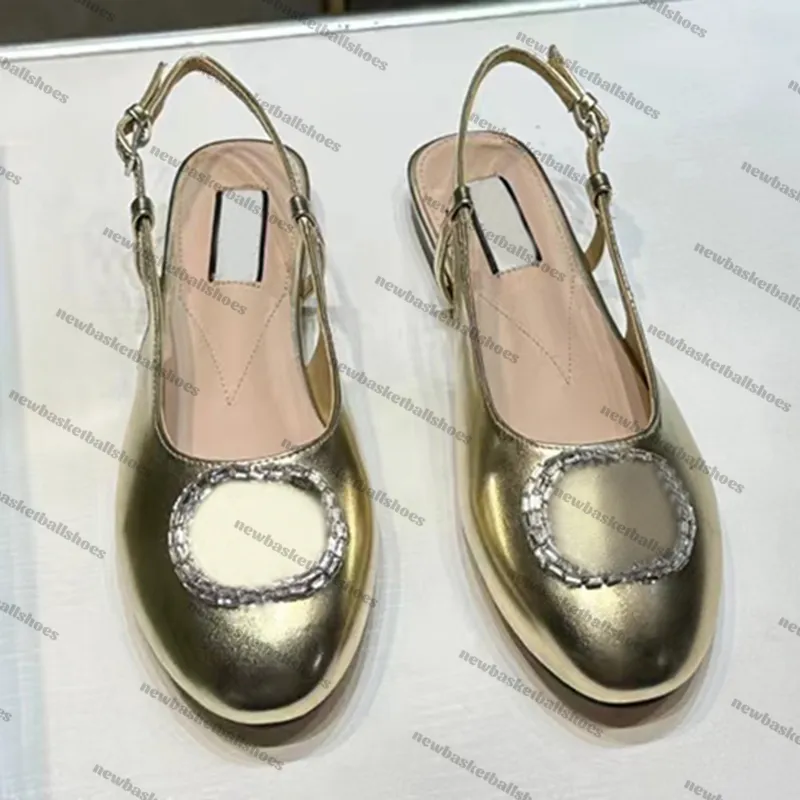 Sandalias de diseñador de zapatillas para mujeres Men blancos Patentes negros oscuro Verde claro Doble cristal Ballets Plats San