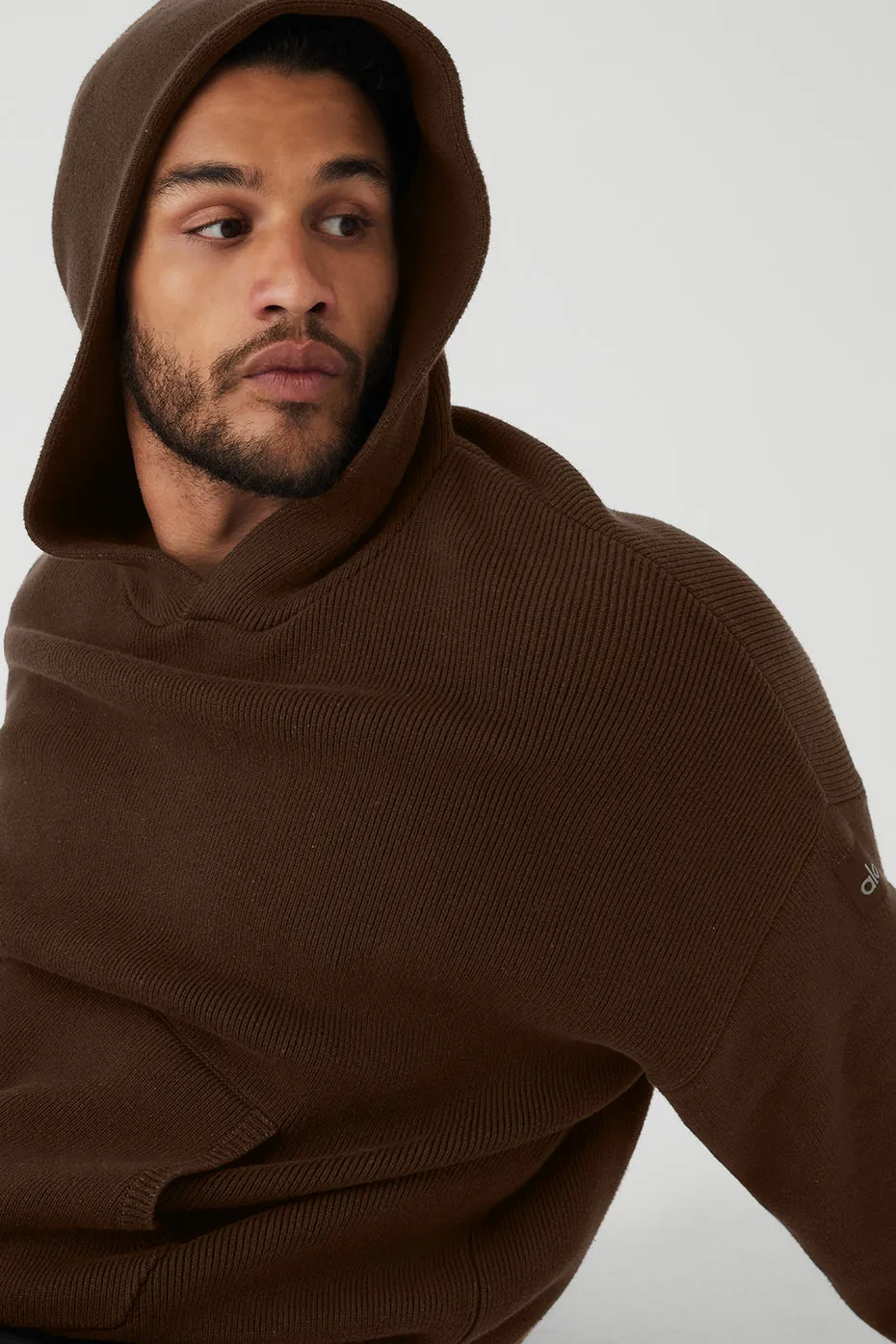 SCHOLAR HOODED SWEATER  ESPRESSO