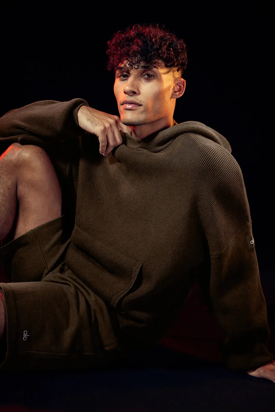 SCHOLAR HOODED SWEATER  ESPRESSO